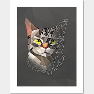 Low Poly Cat Posters and Art